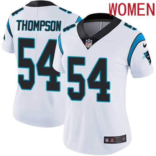 2019 Women Carolina Panthers #54 Thompson white Nike Vapor Untouchable Limited NFL Jersey->women nfl jersey->Women Jersey